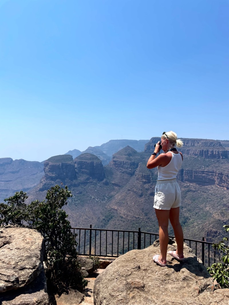 Udsigt over The Three Rondavels i Sydafrika