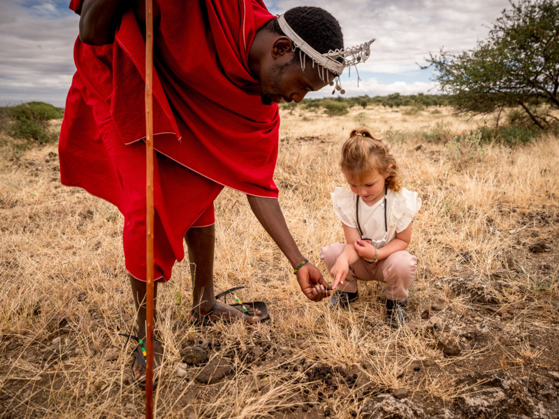 M&oslash;de med masaier i Masailand